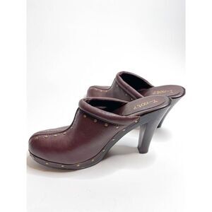 Y-Not‎ 90s Y2k Chunky Brown Heeled Platform Clog 9.5 M